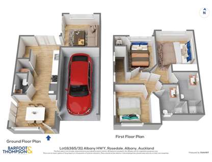 Lot 5/311 Albany Highway, Rosedale, North Shore City, Auckland, 3部屋, 2バスルーム, Townhouse