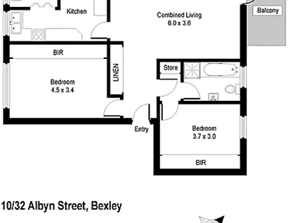 10/32 Albyn Street, Bexley, NSW 2207, 2 ਕਮਰੇ, 1 ਬਾਥਰੂਮ, Unit