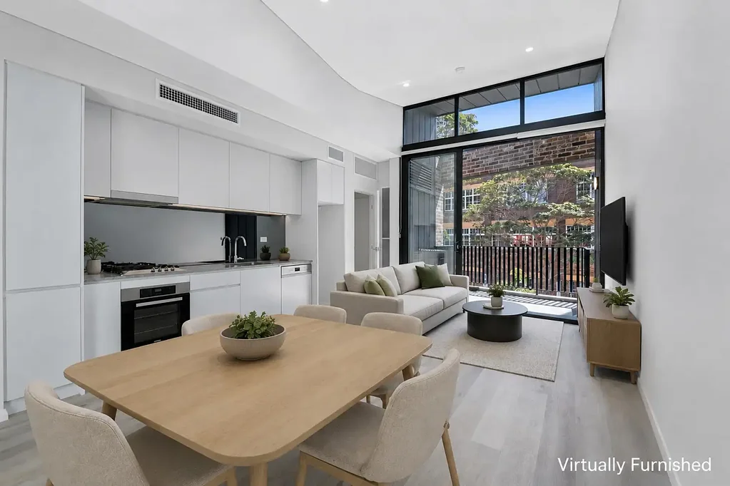 Modern One Bedroom Apartment Living