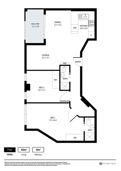 181/65 King William Street, Adelaide, SA 5000, 2 Schlafzimmer, 2 Badezimmer, Apartment