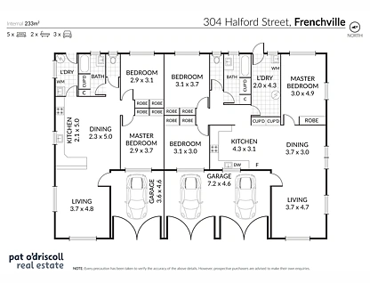 1 & 2/304 Halford Street, Frenchville, Fitzroy, 5 rūma, 2 rūma horoi, Apartment