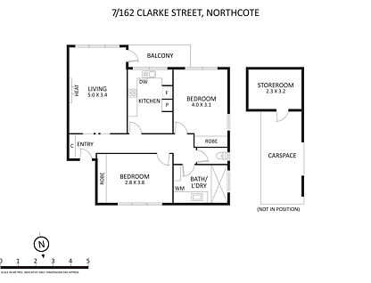 7/162 Clarke Street, Northcote, North Melbourne, 2 phòng ngủ, 1 phòng tắm, Apartment