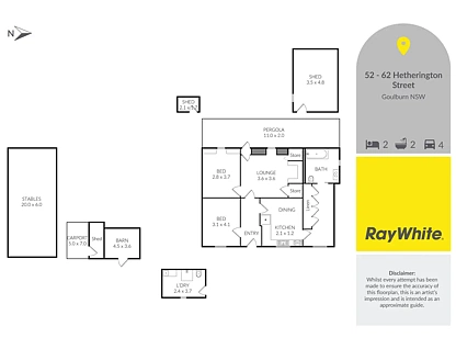52-62 Hetherington Street, Goulburn, South Coast, 2 rūma, 1 rūma horoi, Lifestyle Property