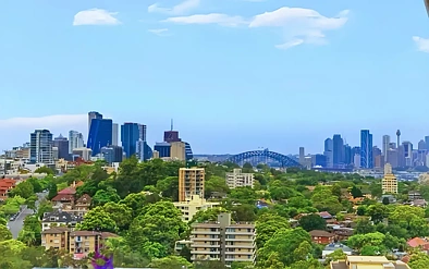 St Leonards 1房 CBD天际线 海港大桥景 时尚一居室 私人阳台 现代厨房 活力生活地 Level 18 Apartment with CBD & Harbour Bridge Views