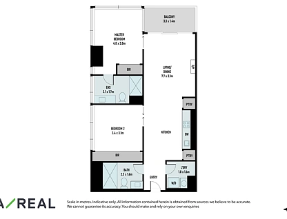 1302/120 A'beckett Street, Melbourne, Melbourne CBD, 2 غرف, 2 حمامات, Apartment