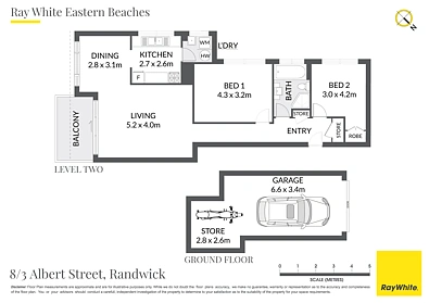 8/3 Albert Street, Randwick, NSW 2031, 2 phòng ngủ, 1 phòng tắm, Apartment