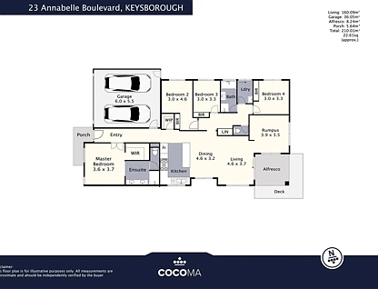 23 Annabelle Boulevard, Keysborough, VIC 3173, 4 Kuwarto, 2 Banyo, House