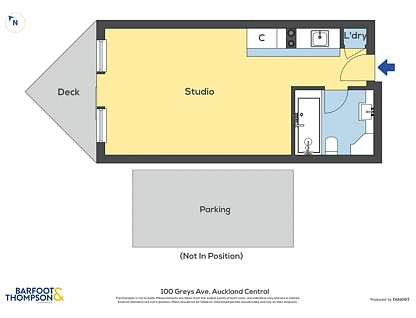 6E/100 Greys Avenue, Auckland Central, Auckland City, 1 Kuwarto, 1 Banyo, Apartment