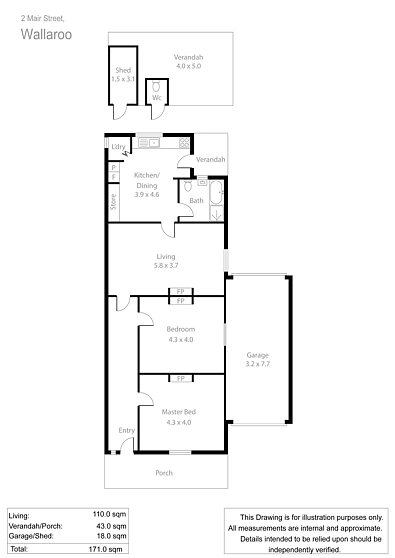 2 Mair Street, Wallaroo, SA 5556, 2 Schlafzimmer, 1 Badezimmer, House