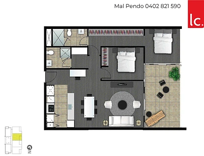 25/2729 Gold Coast Highway, Broadbeach, Gold Coast, 2 ห้องนอน, 2 ห้องน้ำ, Apartment