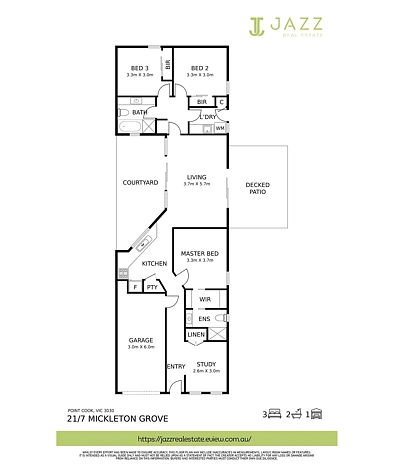 21/7 Mickleton Grove, Point Cook, VIC 3030, 3 slaapkamers, 2 badkamers, House