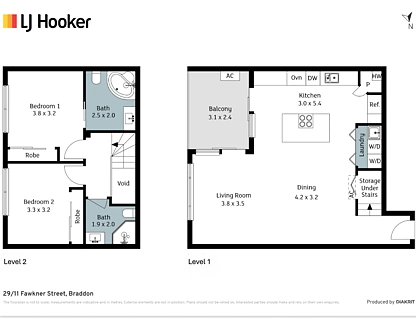 29/11 Fawkner Street, Braddon, Inner North, 2 Bedrooms, 2 Bathrooms, Apartment