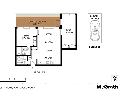 35/37 Morley Avenue, Rosebery, Eastern Suburbs, 2房, 1浴, Apartment