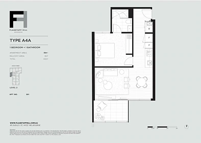 201/45 Dudley Street, West Melbourne, VIC 3003, 1房, 1浴, Apartment
