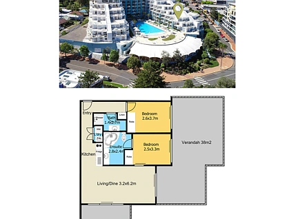 309/51-54 The Esplanade, Ettalong Beach, Central Coast, 2 कमरे, 2 बाथरूम, Apartment