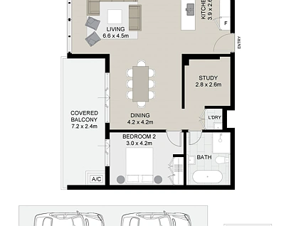 709/16 Middleton Avenue, Castle Hill, The Hills, 2房, 2浴, Apartment