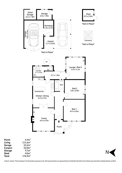 फ्लोर प्लान - 1 Miller Street, Prospect, SA 5082