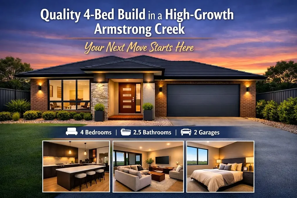 Armstrong Creek 4 Slaapkamer Quality 4‑Bed Build in a High‑Growth Armstrong Creek, Your Next Move Starts Here.