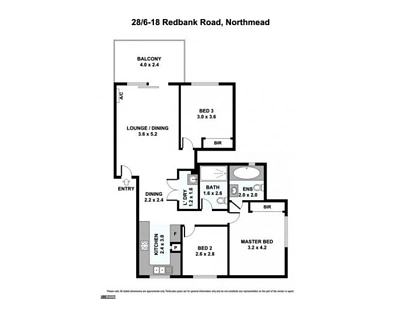 28/6-18 Redbank Road, Northmead, Parramatta (Northwest suburbs), 3 phòng ngủ, 2 phòng tắm, Apartment