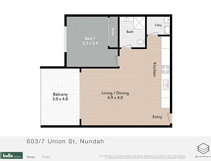 603/7-9 Union Street, Nundah, Brisbane - Northern Region , 1 ห้องนอน, 1 ห้องน้ำ, Apartment