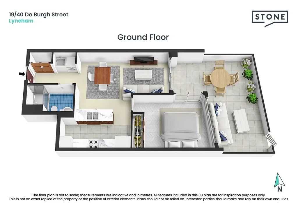 Lyneham 1ਬੈੱਡਰੂਮ Rare Inner North ground floor apartment with courtyard convenience