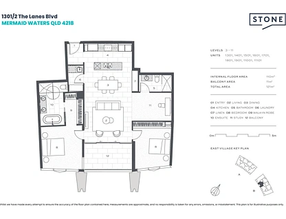 1301/2 The Lanes Boulevard, Mermaid Waters, Gold Coast, 2 Schlafzimmer, 2 Badezimmer, Apartment