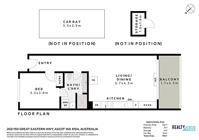 202/150 Great Eastern Highway, Ascot, WA 6104, 1 chambres, 1 salles de bain, Apartment