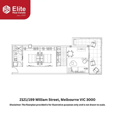 2121/199 William Street, Melbourne, VIC 3000, 2房, 1浴, Apartment