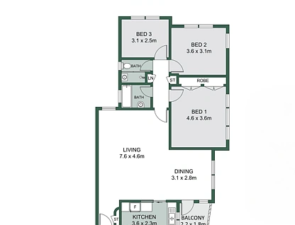 5/12 Milner Crescent, Wollstonecraft, Lower North Shore, 3 રૂમ, 1 બાથરૂમ, Apartment