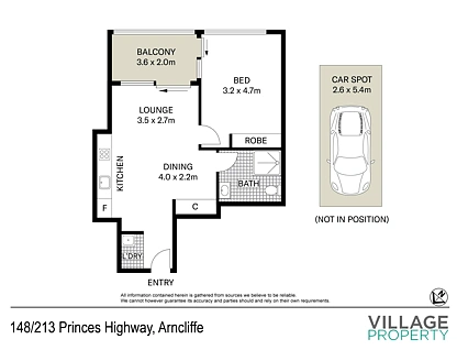 148/213 Princes Highway, Arncliffe, South Western Suburbs, 1 habitaciones, 1 baños, Apartment