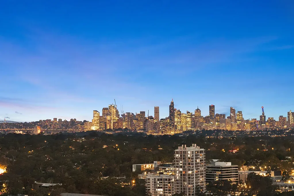 North Ryde 2બેડરૂમ Contemporary urban sanctuary with panoramic City views and ultimate convenience