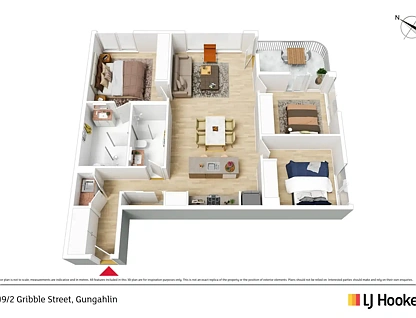 509/2 Gribble Street, Gungahlin, ACT 2912, 3 침실, 2 욕실, Apartment
