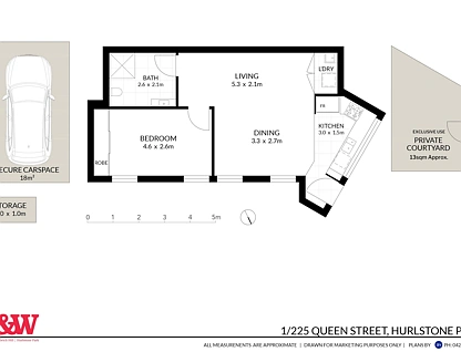 1/225 Queen Street, Hurlstone Park, Inner West, 1部屋, 1バスルーム, Apartment