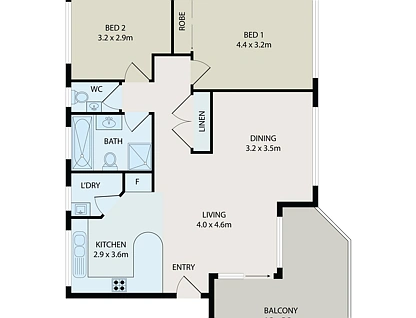 29/17-23 Addlestone Road, Merrylands, Parramatta (Northwest suburbs), 2 રૂમ, 1 બાથરૂમ, Apartment