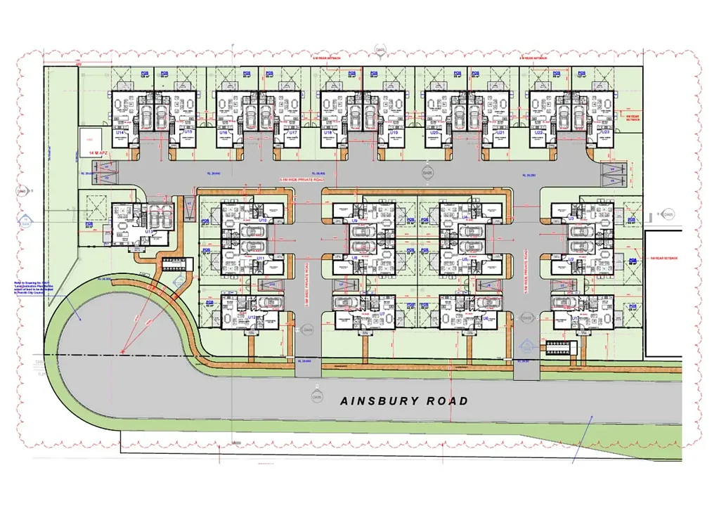 St Marys Approved Development Site, D.A. for 23 x 4 bedroom townhouses... 7,474m2 R3 residential zone...