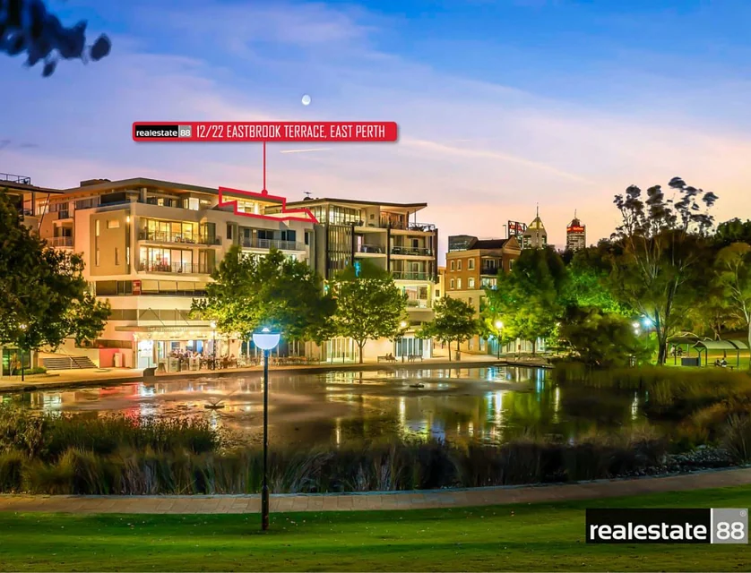 12/22 Eastbrook Terrace, East Perth, Perth CBD, 3 침실, 3 욕실, Apartment