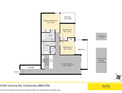 201/230 Victoria Road, Gladesville, Upper North Shore, 3 침실, 2 욕실, Apartment
