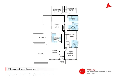 17 Regency Place, Kennington, VIC 3550, 4房, 2浴, House