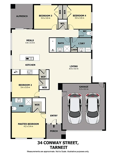 户型图 - 34 Conway Street, Tarneit, VIC 3029