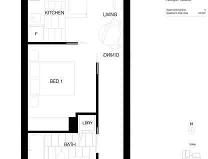 1105/18 Mt Alexander Road, Travancore, North West Melbourne, 2 rūma, 1 rūma horoi, Apartment