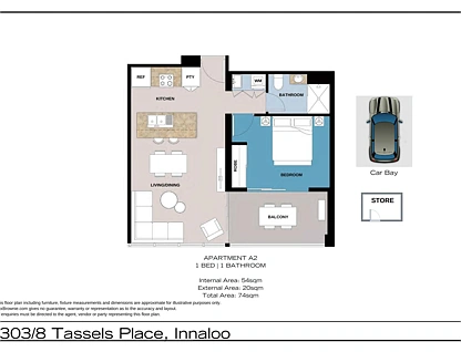 303/8 Tassels Place, Innaloo, North West Perth, 1房, 1浴, Apartment