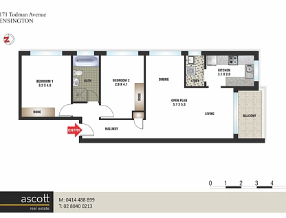 1/171 Todman Avenue, Kensington, Eastern Suburbs, 2房, 1浴, Apartment