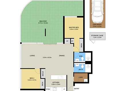 105/22 Langston Place, Epping, NSW 2121, 2 રૂમ, 2 બાથરૂમ, Apartment