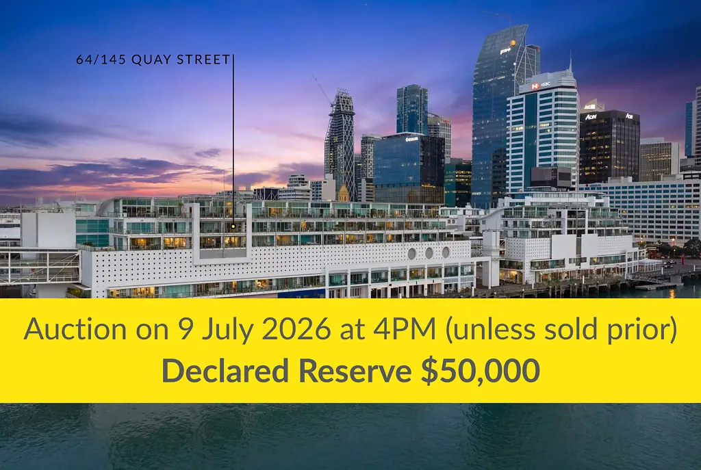 Auckland Central 2Phòng ngủ Declared Reserve $50,000 Only !!