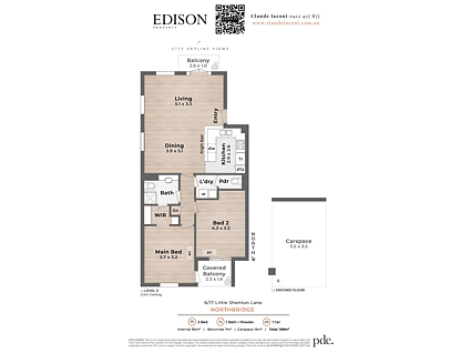 6/19 Little Shenton Lane, Northbridge, Perth CBD, 2 कमरे, 1 बाथरूम, Apartment