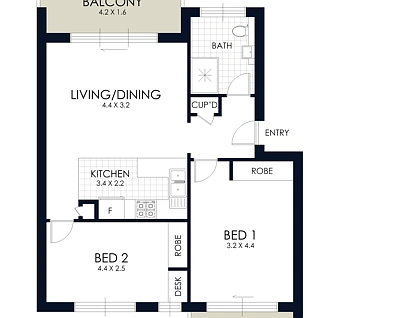 8/78 - 80 Houston Road, Kingsford, Eastern Suburbs, 2 침실, 1 욕실, Apartment