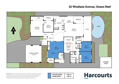 32 Windlass Avenue, Ocean Reef, WA 6027, 3 rūma, 2 rūma horoi, House