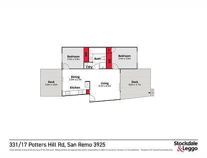 331/17 Potters Hill Road, San Remo, Traralagon , 2房, 1浴, Apartment