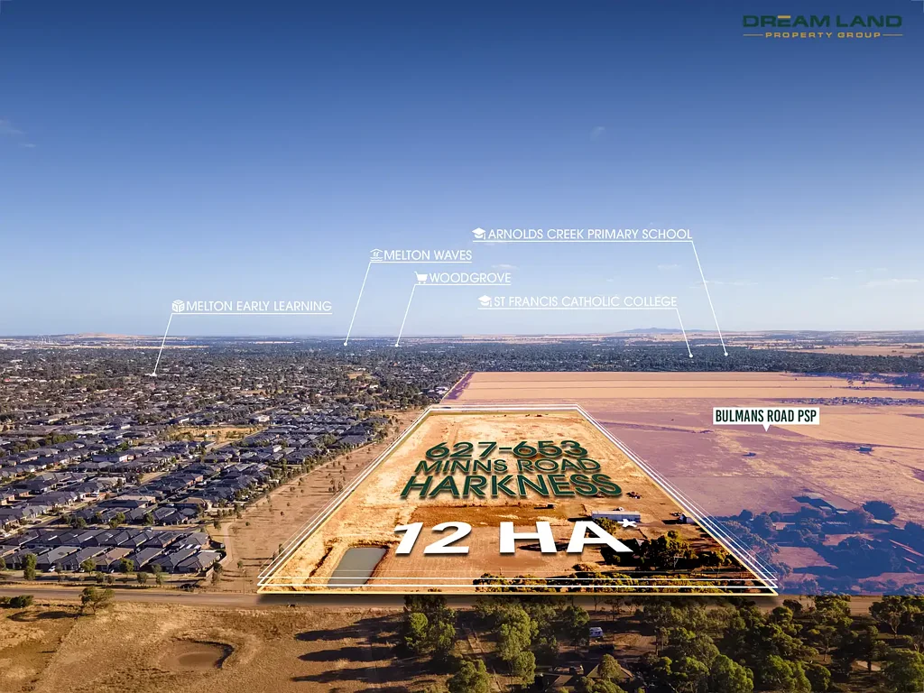 Harkness 30英亩土地持有 邻近成熟社区 高需求自住市场 潜在住宅地块 多种开发途径 627-653 Minns Road, Harkness VIC 3337