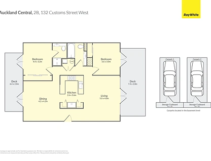 2B/132 Customs Street West, Auckland Central, Auckland City, 2 ਕਮਰੇ, 2 ਬਾਥਰੂਮ, Apartment